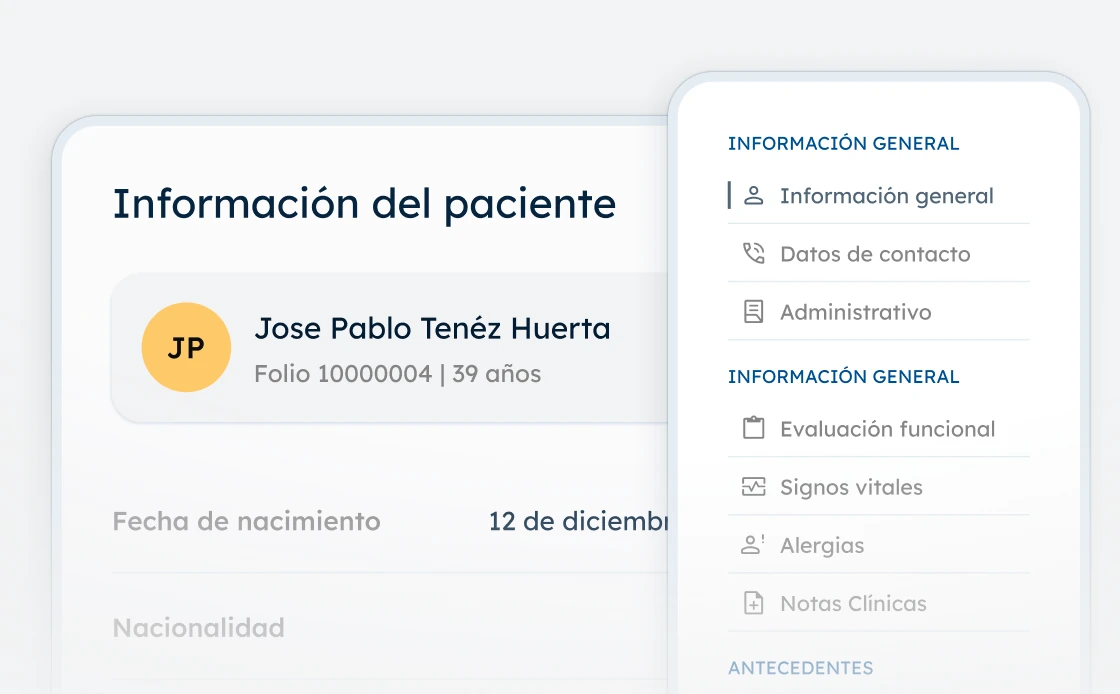 Formulario de información del paciente en NoPain